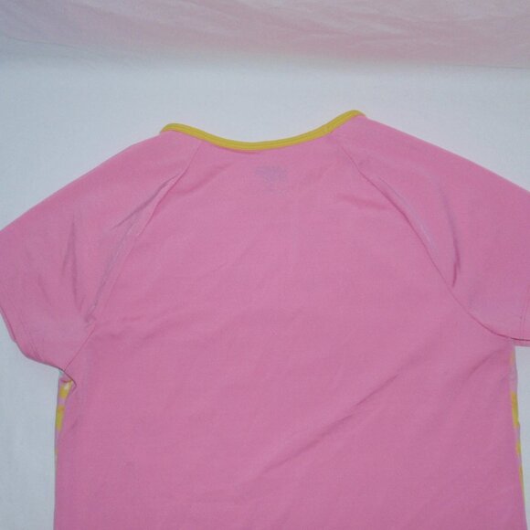 3pc Lands End Mix Match Pink Striped Lemons Bikini Rash Guard Swimsuit Set Sz 14 - Picture 15 of 16